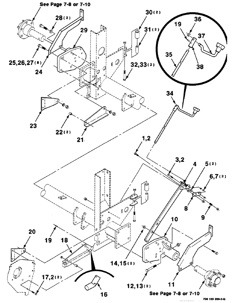 Схема запчастей Case IH RS551 - (7-06) - MAINFRAME, AXLE AND PICKUP CRANK ASSEMBLIES (12) - MAIN FRAME