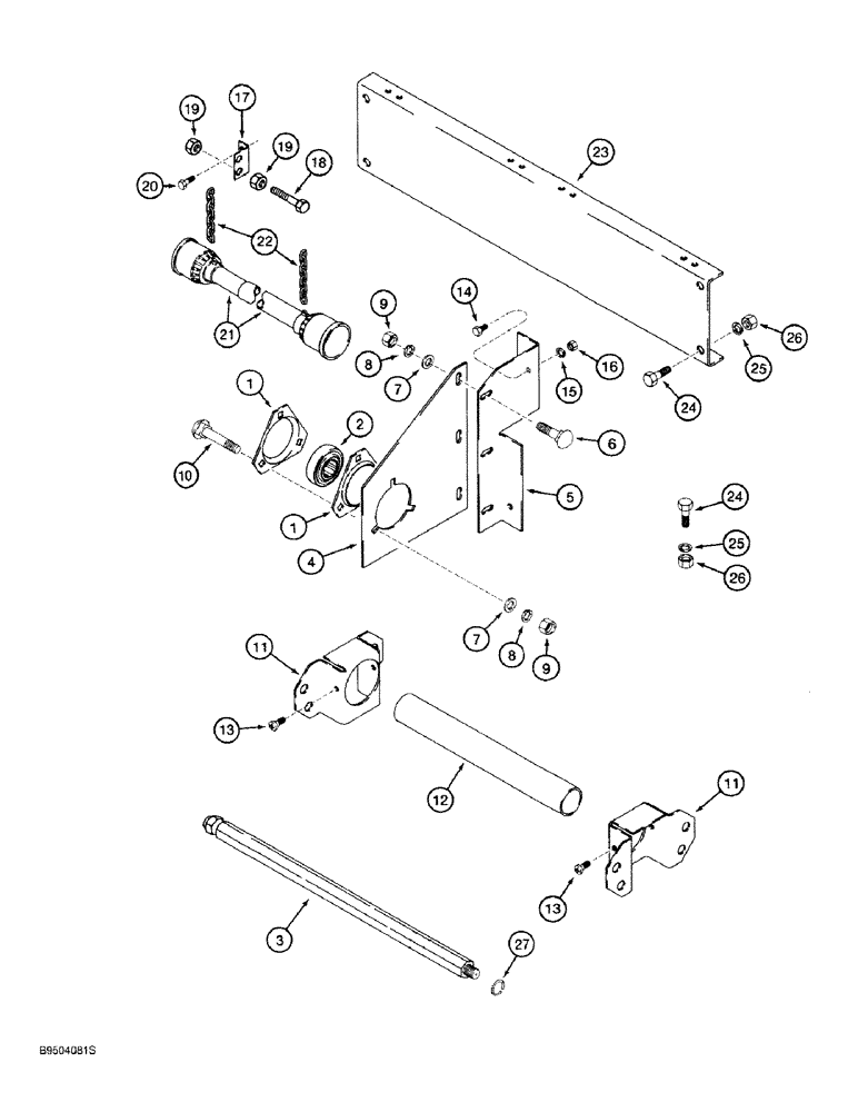 Схема запчастей Case IH 1083 - (09-50) - 1083 HEADER DRIVE SHAFTS (09) - CHASSIS