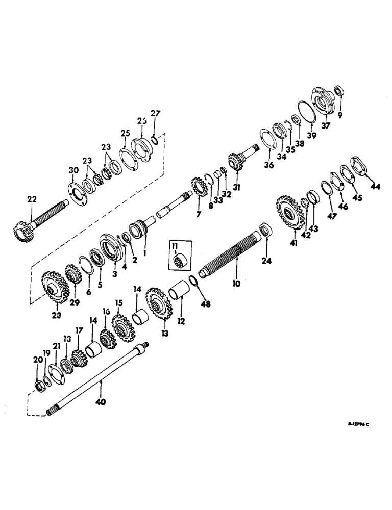 Схема запчастей Case IH 806 - (B-05) - POWER TRAIN, SPEED TRANSMISSION, IN CLUTCH HOUSING (03) - POWER TRAIN