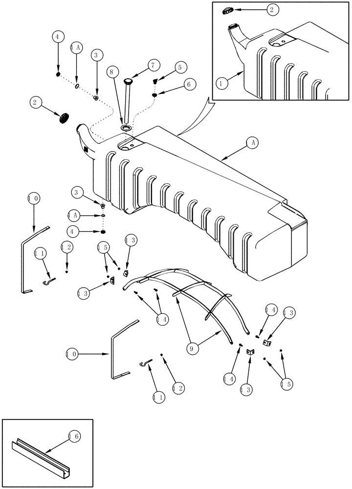 Схема запчастей Case IH CPX610 - (03-01) - FUEL TANK AND SUPPORTS (02) - FUEL SYSTEM