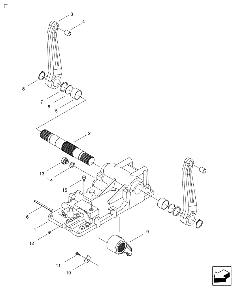 Схема запчастей Case IH FARMALL 50B - (35.100.02) - HYDRAULIC HOUSING - NO LEVEL W/DRAFT (35) - HYDRAULIC SYSTEMS