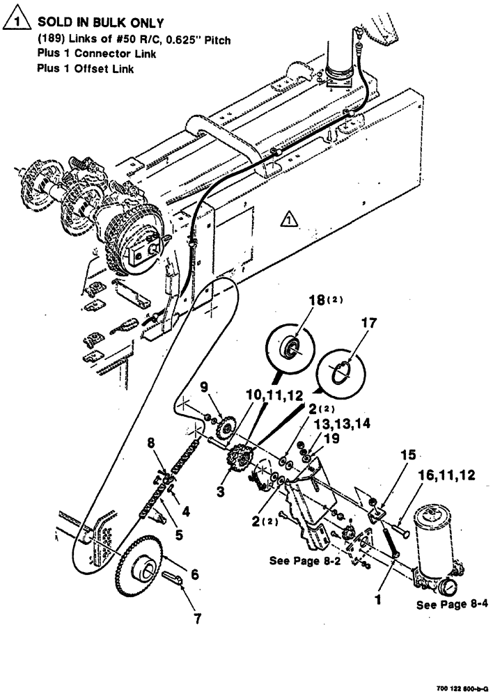 Схема запчастей Case IH 8555 - (06-02) - KNOTTER DRIVE ASSEMBLY (14) - BALE CHAMBER