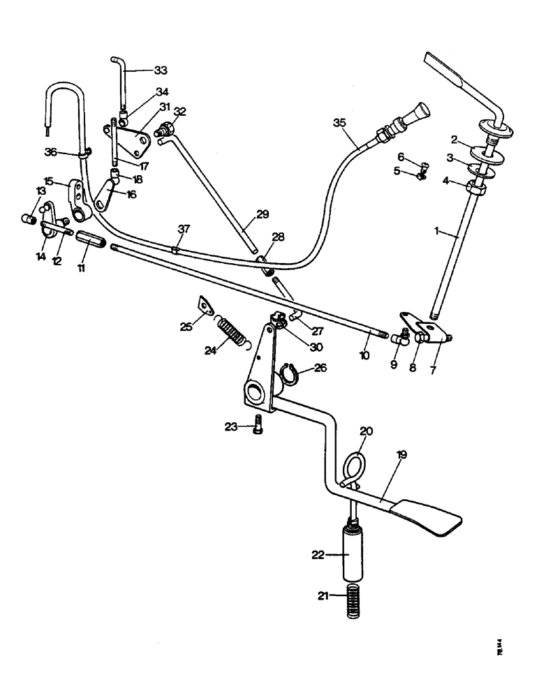 Схема запчастей Case IH 885 - (F04) - ENGINE CONTROLS AND INSTRUMENTS, THROTTLE AND CHOKE CONTROLS 885 GASOLINE TRACTORS Engine Controls & Instruments