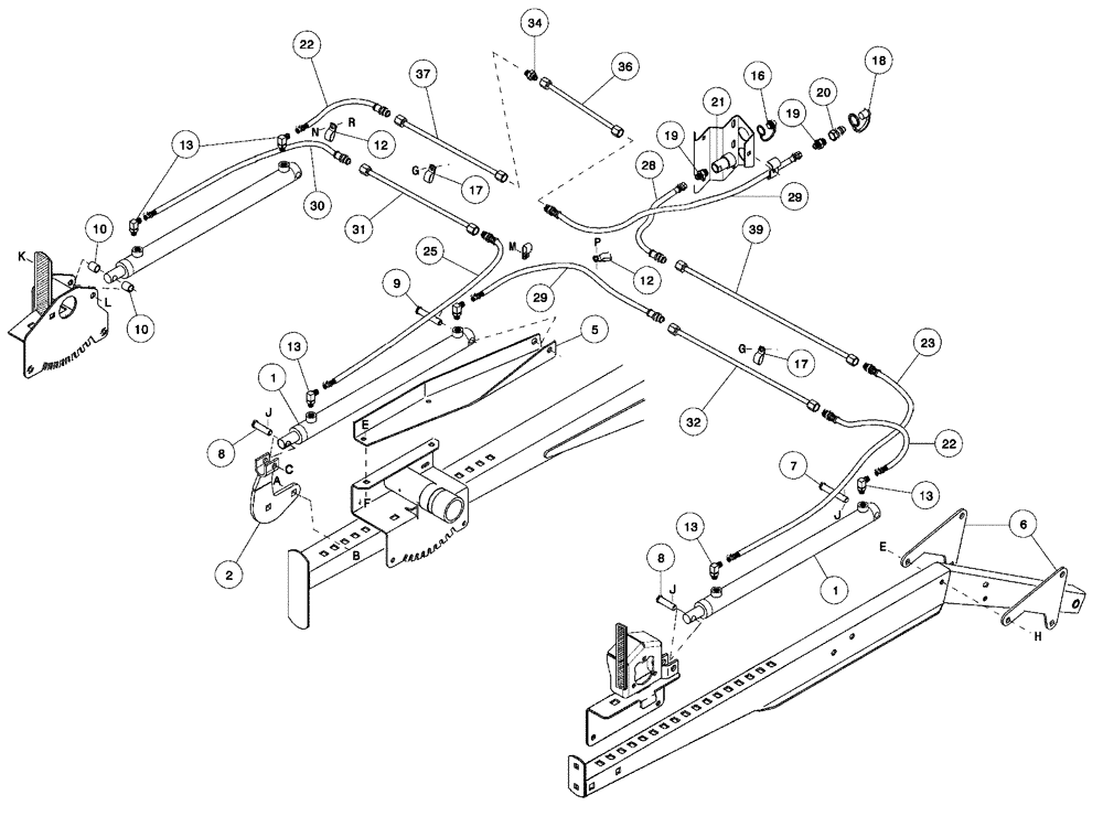 Схема запчастей Case IH 1052 - (09-31) - HYDRAULIC FORE-AFT REEL 3 ARM POSITIONER, 30.0 AND 36.0 FOOT HEADER ASN CCC0011154 (09) - CHASSIS