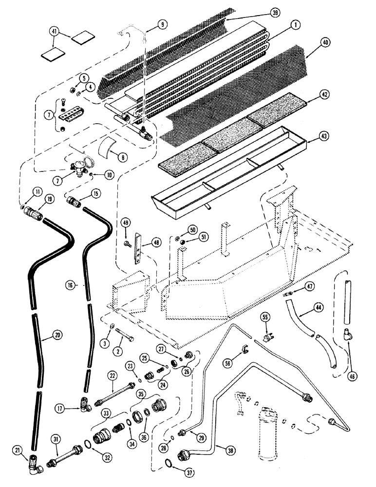 Схема запчастей Case IH 870 - (308) - CAB, PLENUM, WITH AIR CONDITIONER, BETTENDORF (09) - CHASSIS/ATTACHMENTS