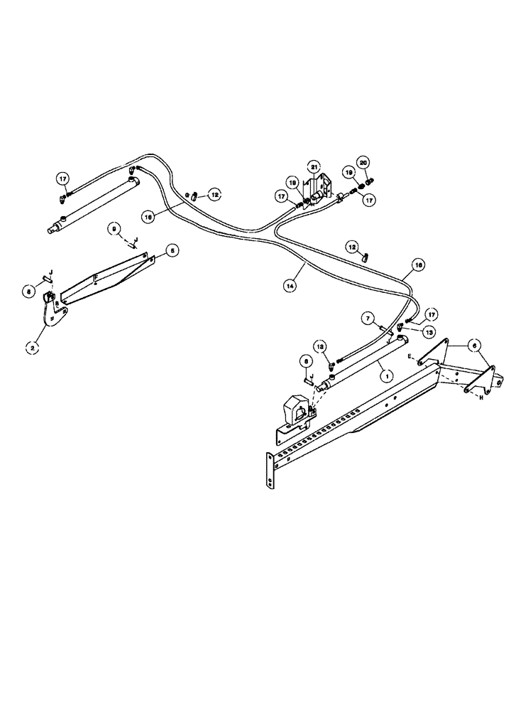 Схема запчастей Case IH 1052 - (09-28) - HYDRAULIC FORE-AFT REEL 2 ARM POSITIONER, 21.0 AND 25.0 FOOT HEADER BSN CCC0011153 (09) - CHASSIS