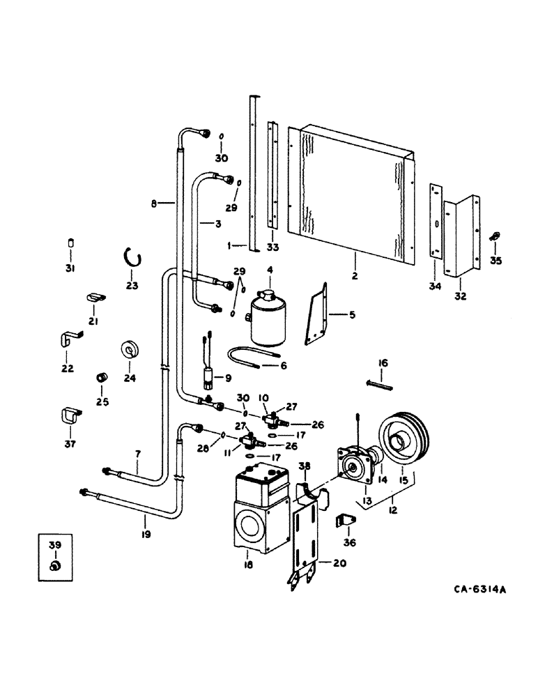 Схема запчастей Case IH 1420 - (13-20) - SUPERSTRUCTURE, AIR CONDITIONER, COMPRESSOR AND CONDENSER (05) - SUPERSTRUCTURE