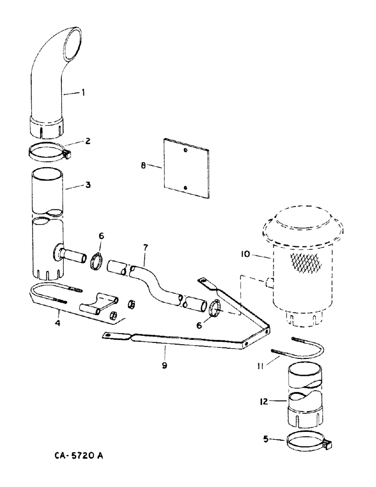Схема запчастей Case IH 1440 - (12-03) - POWER, ASPIRATED PRE-CLEANER PRE-SCREENER, S/N 1501 AND ABOVE FOR FIELD INSTALLED ASPIRATOR ATTACH. Power