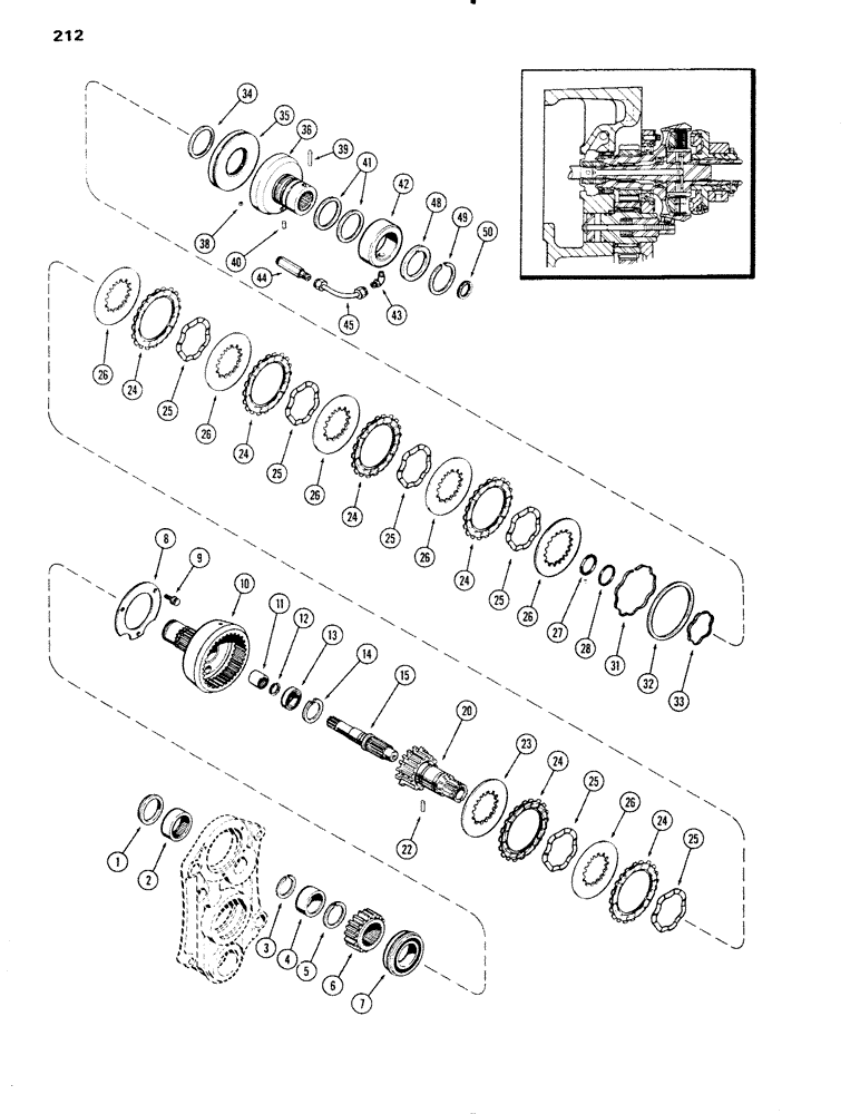 Схема запчастей Case IH 1090 - (212) - P.T.O. CLUTCH AND DRIVE (08) - HYDRAULICS