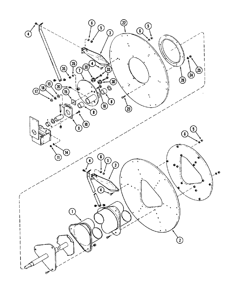 Схема запчастей Case IH 1010 - (9A-12) - 6 BAT REEL, 52 INCH REEL WITH STEEL TINES (58) - ATTACHMENTS/HEADERS