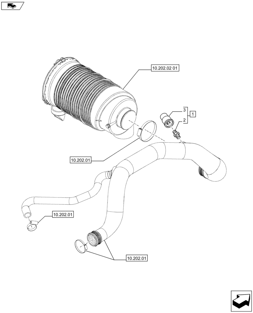 Схема запчастей Case IH FARMALL 65C - (55.414.02) - AIR CLEANER RESTRICTION INDICATOR SENDER (55) - ELECTRICAL SYSTEMS