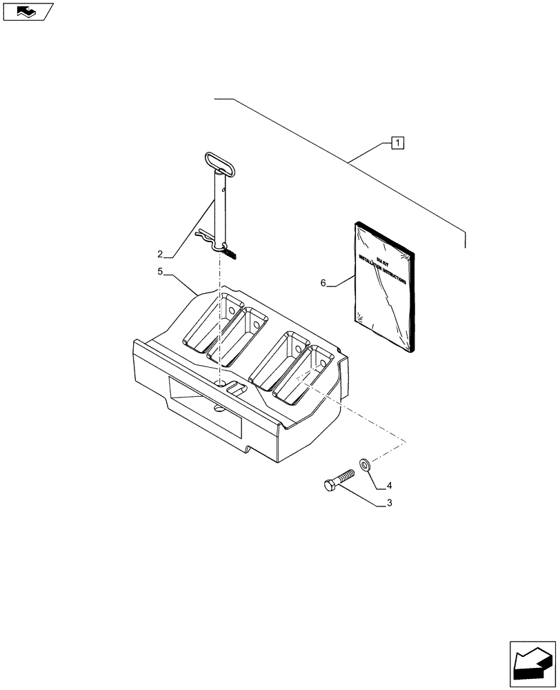 Схема запчастей Case IH PUMA 200 - (88.037.01) - DIA KIT - FRONT WEIGHT CARRIER (88) - ACCESSORIES