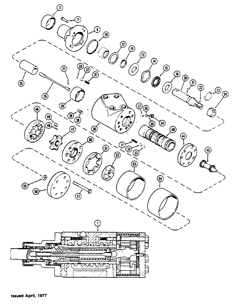 Схема запчастей Case IH 1175 - (085C) - A66390 STEERING PUMP, USED TRACTOR SERIAL NUMBERS 8727973 TO 8736747 (05) - STEERING