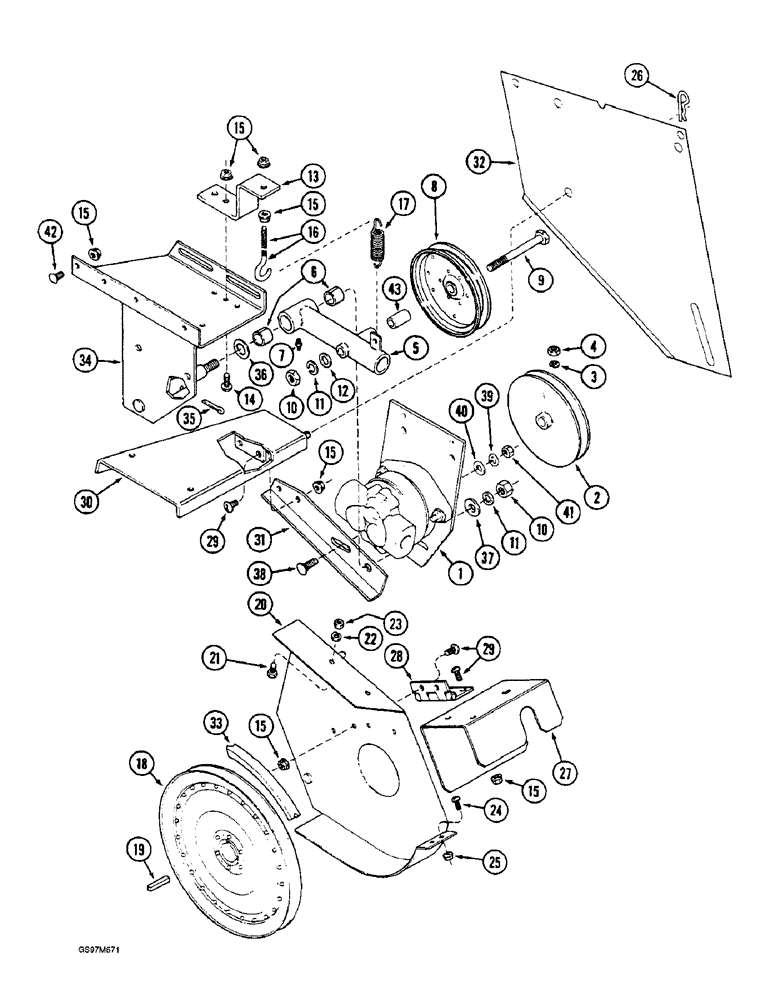 Схема запчастей Case IH 1660 - (8-094) - REEL PUMP DRIVE, P.I.N. JJC0039130 THROUGH JJC0103066 (07) - HYDRAULICS