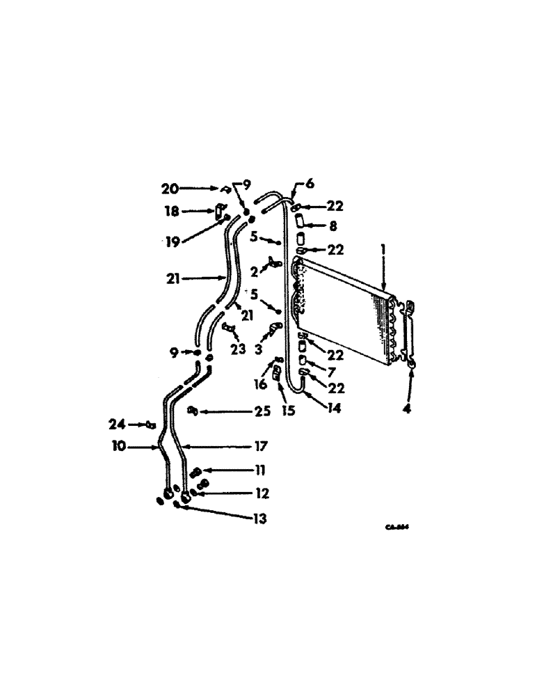 Схема запчастей Case IH 1456 - (06-03) - COOLING, OIL COOLER AND CONNECTIONS, INTERNATIONAL TRACTORS Cooling