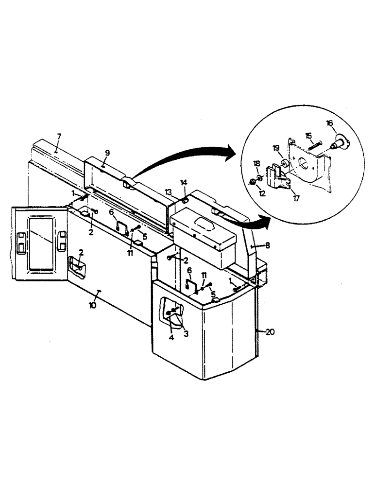 Схема запчастей Case IH 9170 - (01-40) - REAR STORAGE COMPARTMENT (10) - CAB