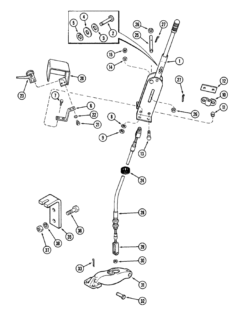 Схема запчастей Case IH 4690 - (7-232) - PARKING BRAKE LINKAGE (07) - BRAKES