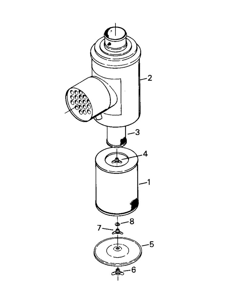 Схема запчастей Case IH CR-1280 - (04-09) - 11" AIR CLEANER ASSEMBLY, 225 HP ENGINES (04) - Drive Train