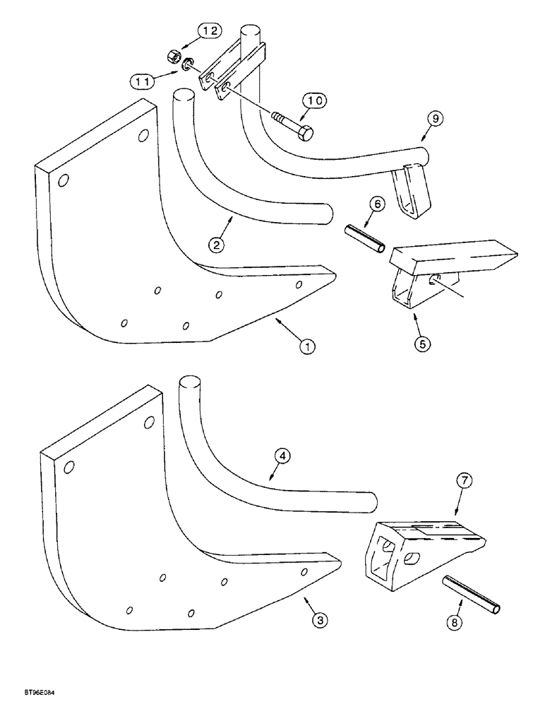 Схема запчастей Case IH 6814 - (9-90) - SHANKS, POINTS AND SHINS, REPLACEMENT 