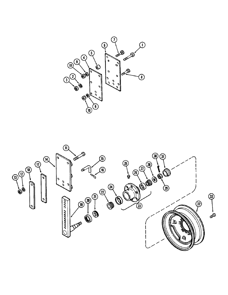 Схема запчастей Case IH 700-SERIES - (34) - GAUGE WHEEL 
