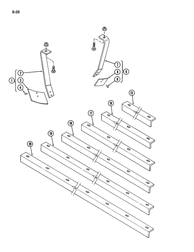 Схема запчастей Case IH 696 - (9-26) - SCRAPERS (09) - CHASSIS/ATTACHMENTS