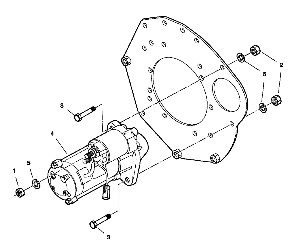 Схема запчастей Case IH SCOUT XL - (55.201.01[02]) - STARTER - DIESEL ENGINE (55) - ELECTRICAL SYSTEMS