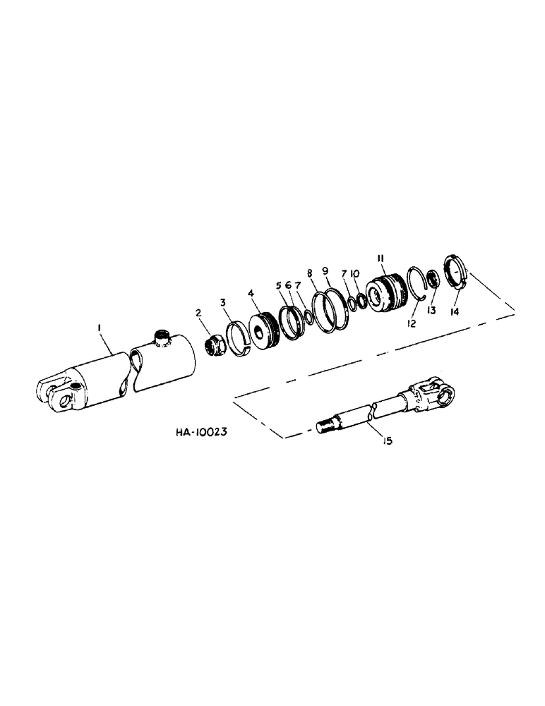 Схема запчастей Case IH 55 - (E-24) - SLAVE HYDRAULIC CYLINDER, MODEL C1131, JUNE, 1976 AND SINCE, RECOMMENED HYDRAULICS 