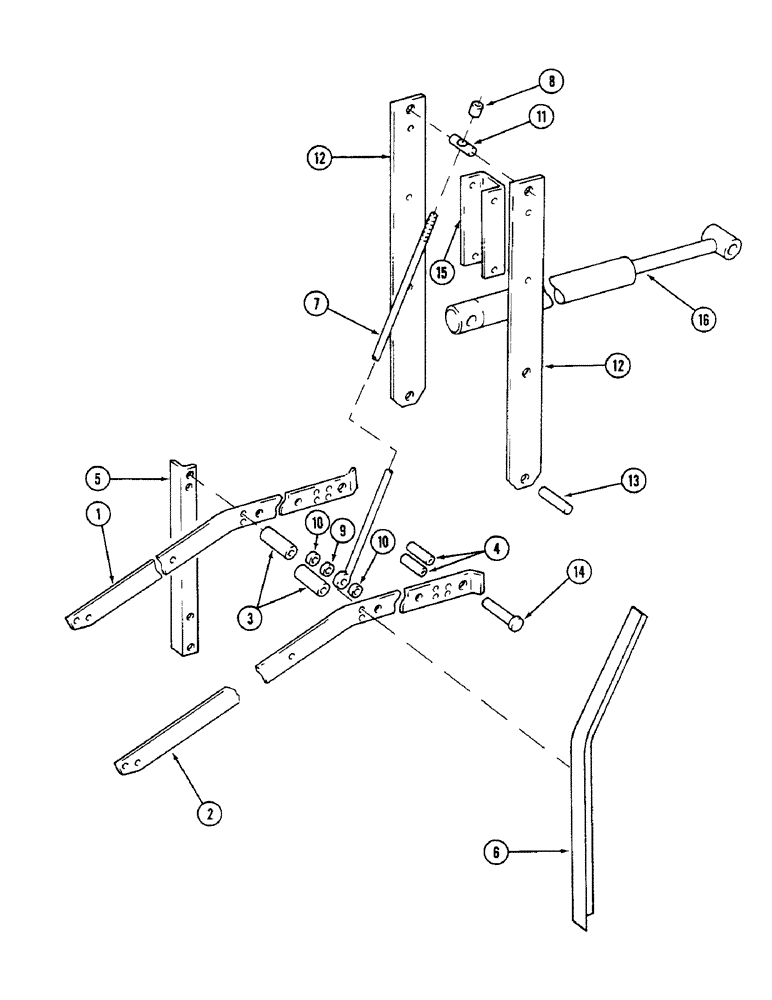 Схема запчастей Case IH 4500 - (9-058) - WING LIFT UNIT, WING TYPE MODELS, 22 FOOT 6 INCH BASIC SIZE (09) - CHASSIS/ATTACHMENTS