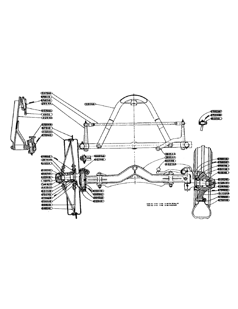 Схема запчастей Case IH DC-SERIES - (121) - FRONT AXLE ASSEMBLY, FOR "D", "DC-4", "DO" AND "DV TRACTORS (06) - POWER TRAIN