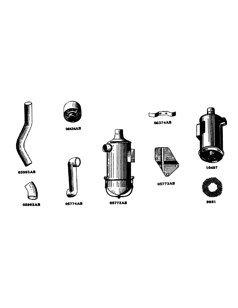 Схема запчастей Case IH SO-SERIES - (022) - O5772AB AIR CLEANER (02) - ENGINE