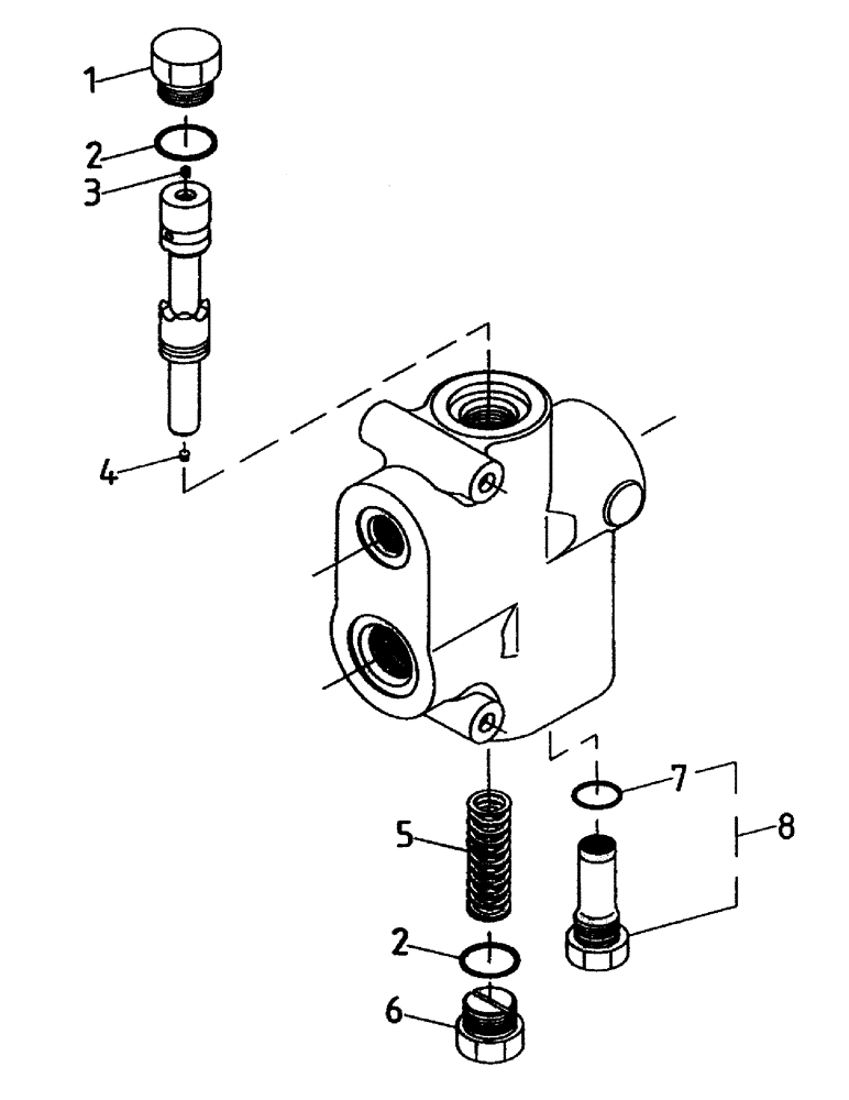Схема запчастей Case IH 7000 - (B05-17) - HYDRAULIC PRIORITY VALVE Hydraulic Components & Circuits