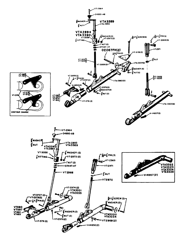 Схема запчастей Case IH VAC12-SERIES - (138) - EAGLE HITCH DRAFT ARMS AND LIFT LINKS, VAC, VA, VAO, VAH (06) - POWER TRAIN