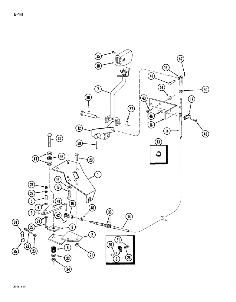 Схема запчастей Case IH 1822 - (6-16) - PROPULSION CONTROLS (03) - POWER TRAIN