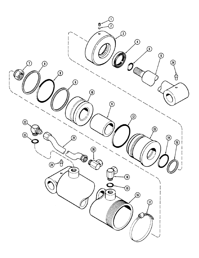 Схема запчастей Case IH 90 - (34) - T53894 CYLINDER (35) - HYDRAULIC SYSTEMS
