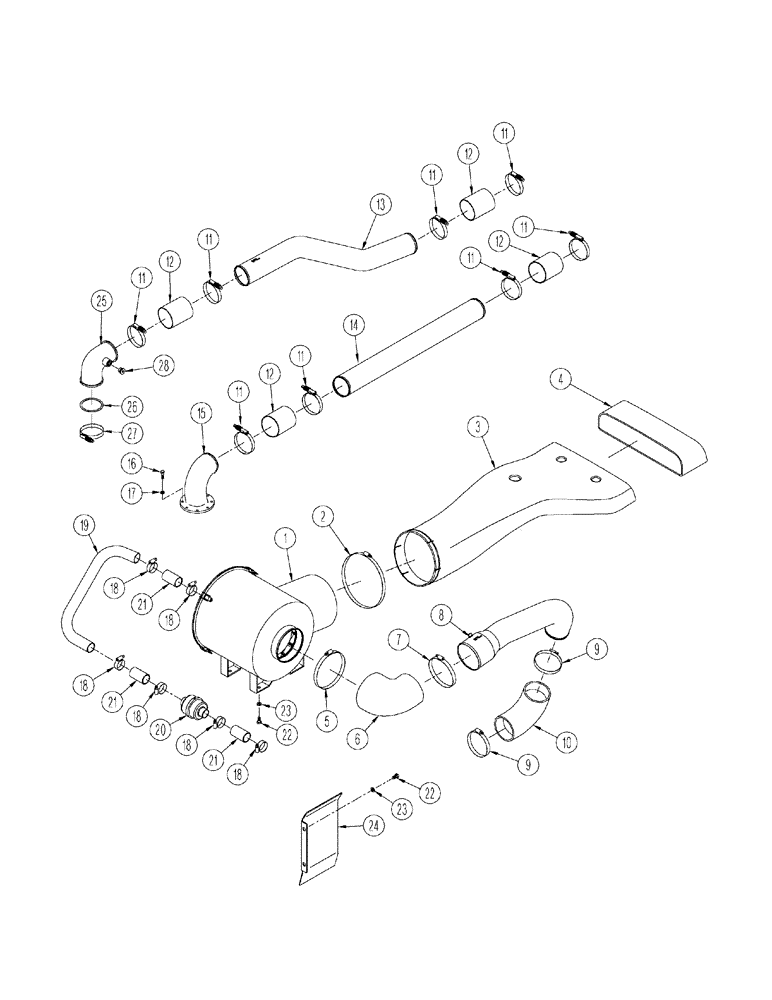 Схема запчастей Case IH STX325 - (02-04) - AIR INTAKE (02) - ENGINE