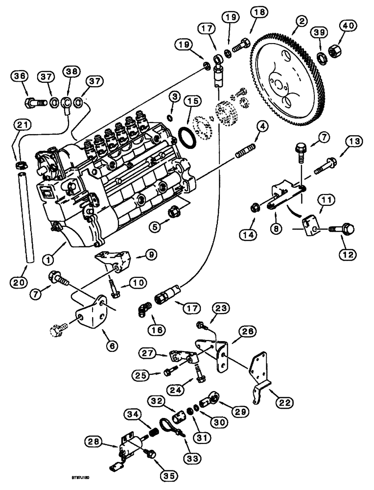 Схема запчастей Case IH SPX4260 - (078) - FUEL INJECTION PUMP AND DRIVE (10) - ENGINE