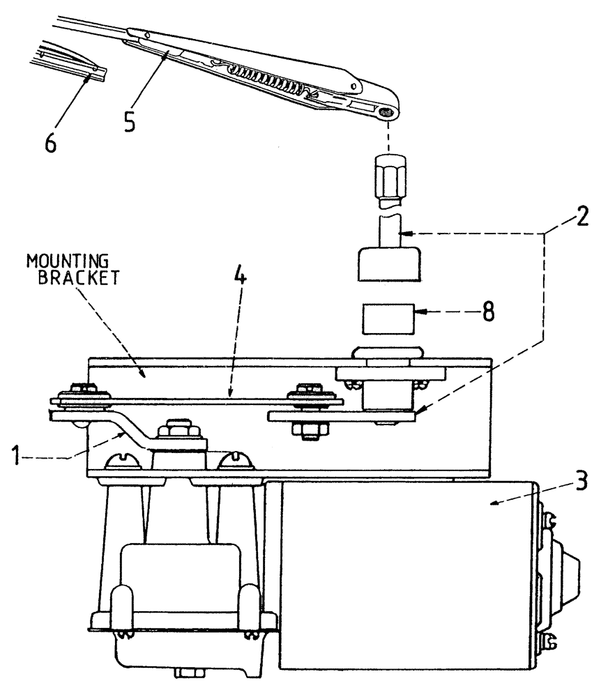 Схема запчастей Case IH 7700 - (A04[16]) - CABIN WINDSCREEN WIPER, HEAVY DUTY Mainframe & Functioning Components