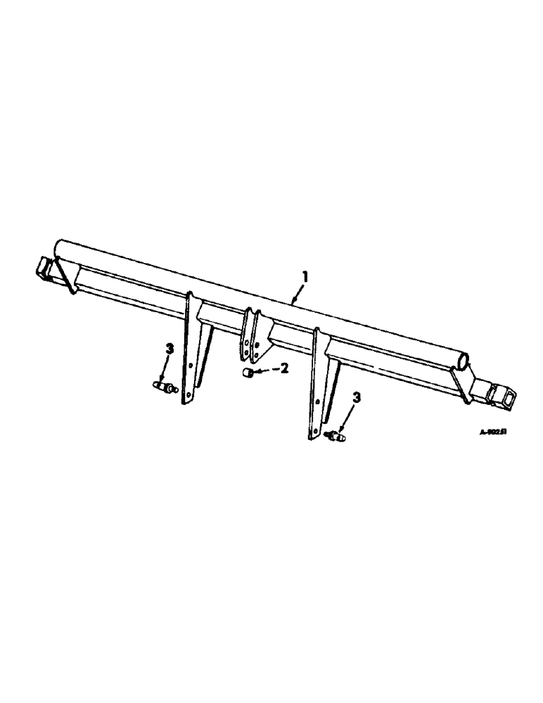 Схема запчастей Case IH 46 - (E-2) - MAIN FRAME AND HITCH STUD, FOR FOUR-ROW CULTIVATOR 