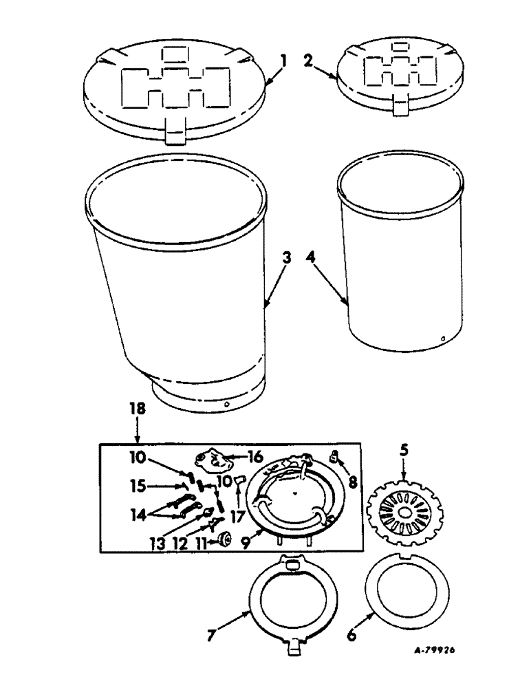 Схема запчастей Case IH 658 - (L-25) - HOPPERS AND COVERS SEED, STRAIGHT & OFFSET SIDES, ONE PER ROW 
