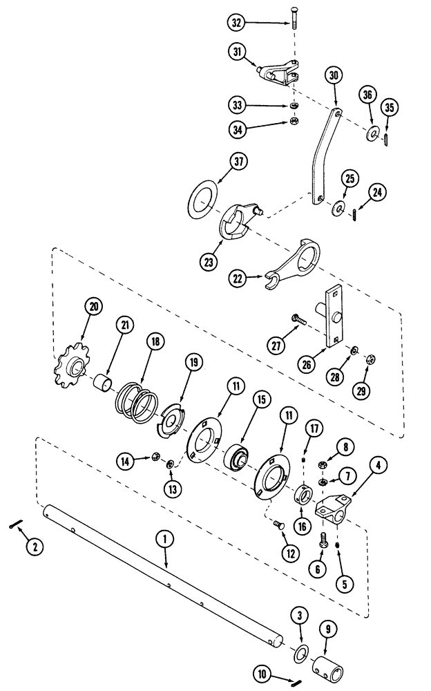Схема запчастей Case IH 5300 - (9-042) - GRAIN DRIVE (09) - CHASSIS