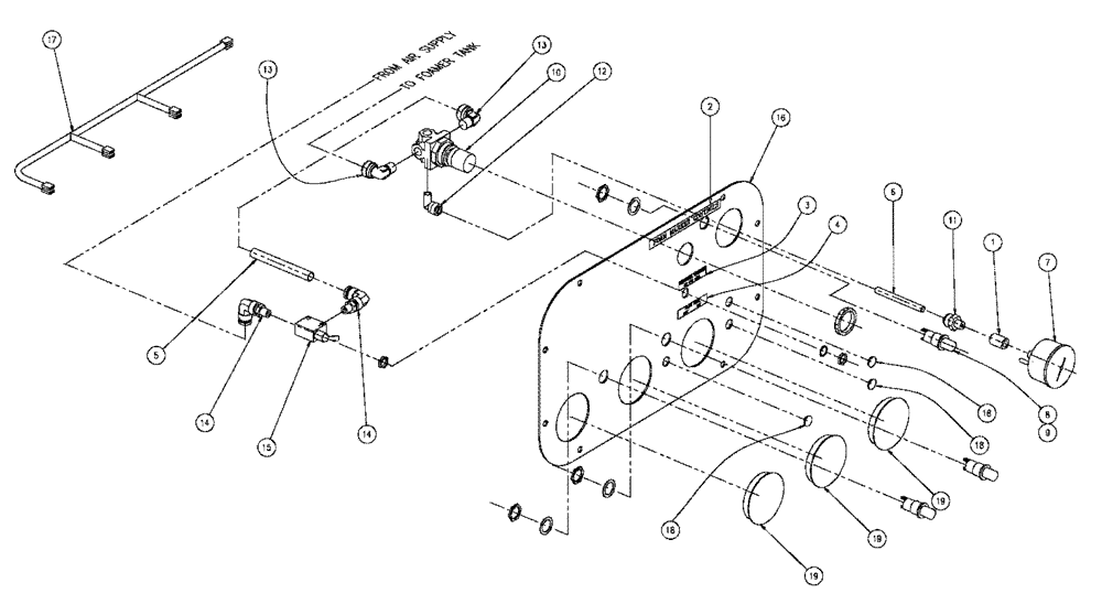 Схема запчастей Case IH 4300 - (10-011) - RIGHT HAND DASH PANEL - FOAM MARKER ONLY Options