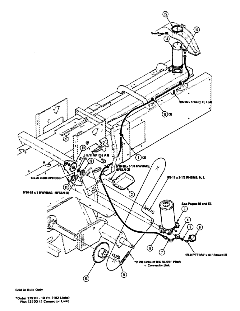 Схема запчастей Case IH 8550 - (54) - BALE TENSIONER, HYDRAULIC, ASSEMBLY (35) - HYDRAULIC SYSTEMS