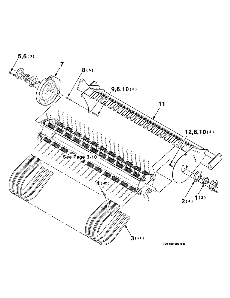 Схема запчастей Case IH 8480 - (3-04) - PICKUP ASSEMBLY Pickup