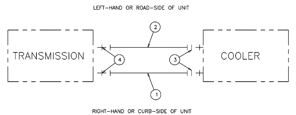 Схема запчастей Case IH FLX3010 - (06-004) - TRANSMISSION COOLER LINES GROUP (07) - HYDRAULICS