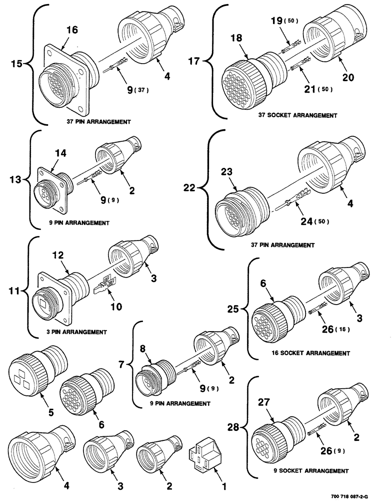 Схема запчастей Case IH RS561A - (4-024) - ELECTRICAL HARNESS SERVICE PARTS,  CONTINUED (06) - ELECTRICAL