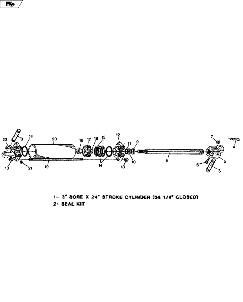 Схема запчастей Case IH 4200 II - (35.100.05) - HYDRAULIC CYLINDER ASSEMBLY (ROCKFORD) (35) - HYDRAULIC SYSTEMS