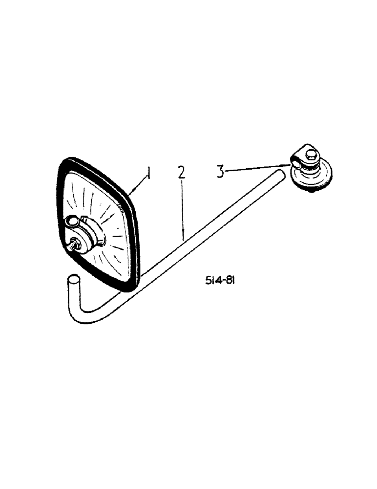 Схема запчастей Case IH 474 - (13-08) - WING MIRROR, TRACTOR WITHOUT CAB (05) - SUPERSTRUCTURE