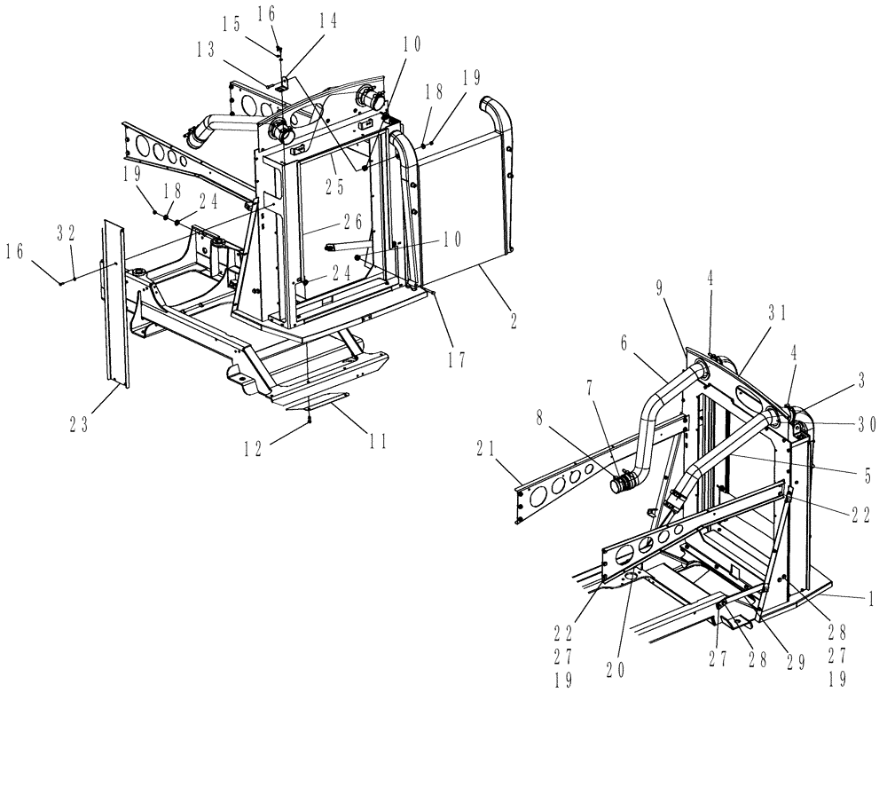 Схема запчастей Case IH SPX3320 - (03-050) - PACKAGE, CHARGE AIR COOLER (01) - ENGINE