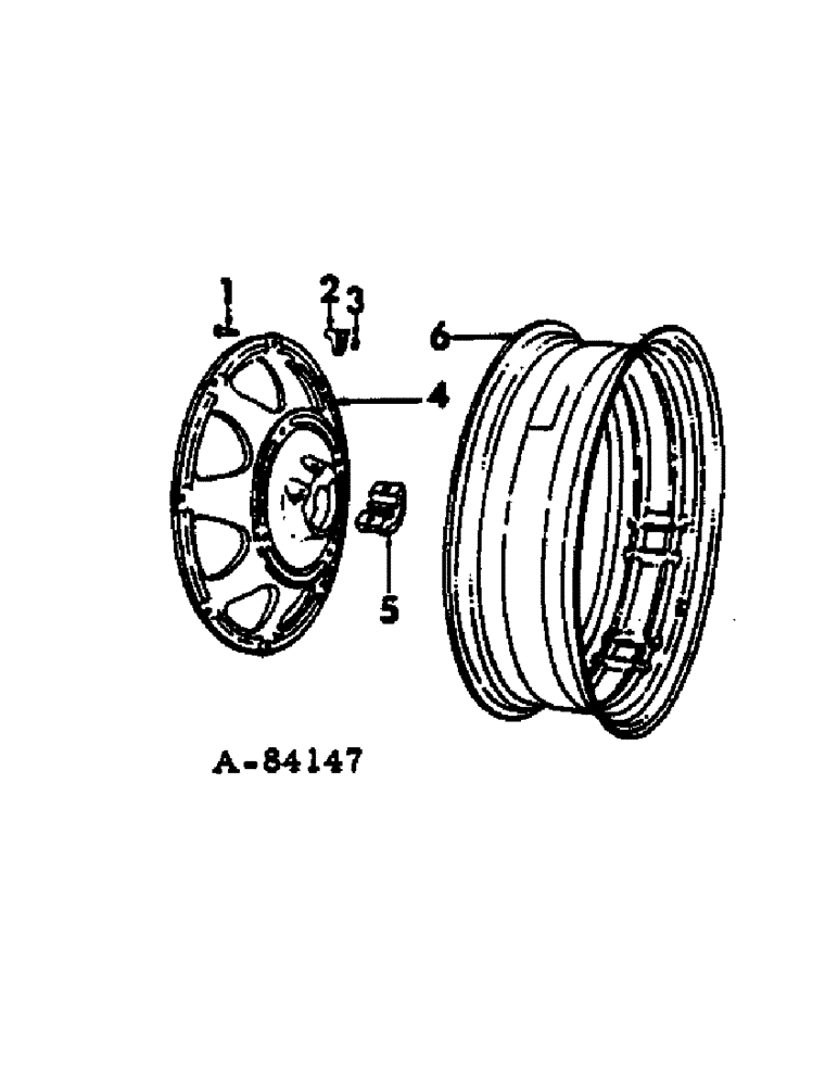 Схема запчастей Case IH HYDRO 84 - (15-05) - WHEELS AND TRACTION, REAR WHEEL, ROW CROP WITH CAST DISC Wheels & Traction