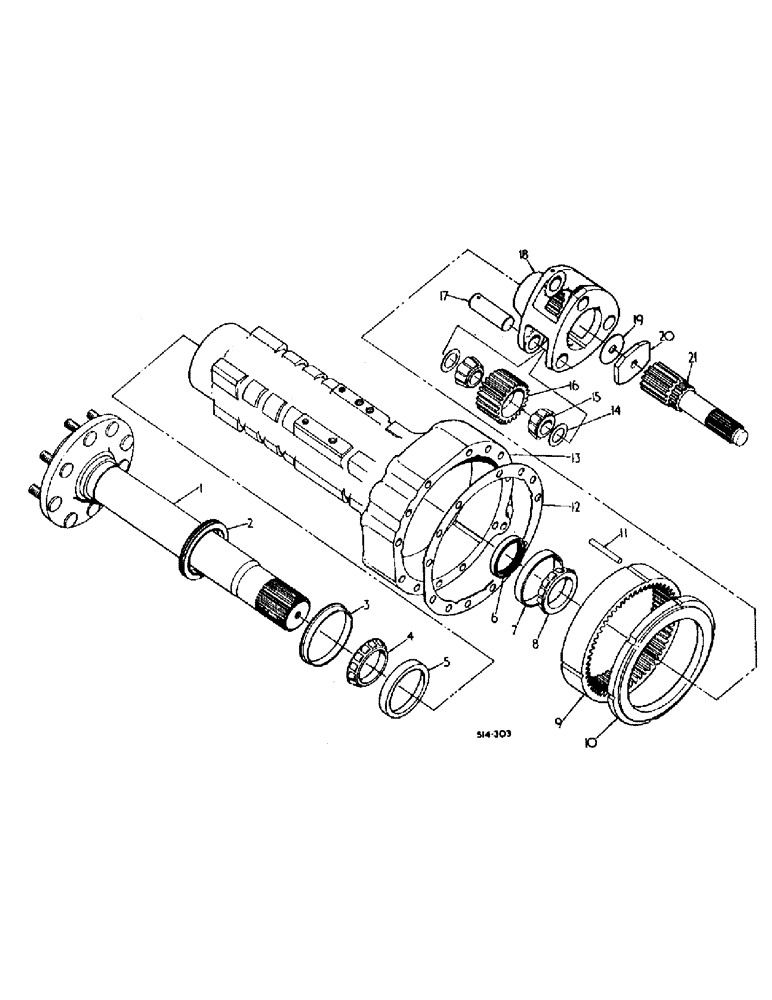 Схема запчастей Case IH 884 - (07-16) - REAR AXLE, CARRIER AND CONNECTIONS (04) - Drive Train